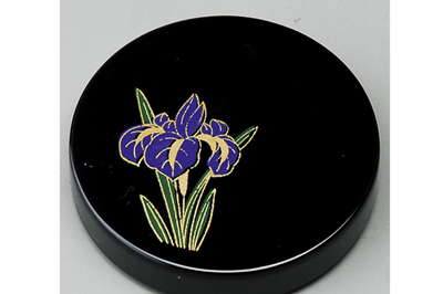 蒔絵 マグネット 黒 菖蒲