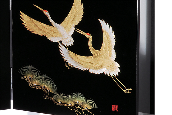 鶴　絵 紙本金銀泥鶴図下絵和歌巻 文化遺産オンライン