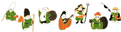 丸盆 黒塗 福尽くし